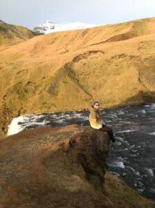Above Skógafoss in winter