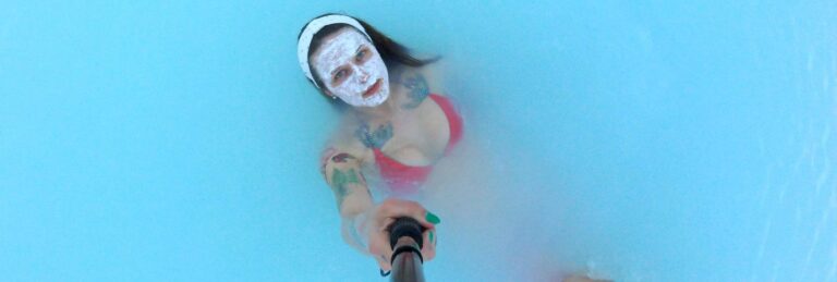 woman in the blue lagoon