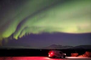 Aurora Borealis above the camper