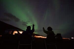Aurora Borealis while Camping