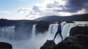 Beautiful Goðafoss waterfall
