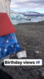 Birthday by Jökulsárlón