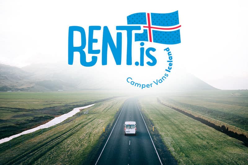camper van iceland camper driving on road