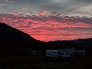 Camper van Campsite Iceland