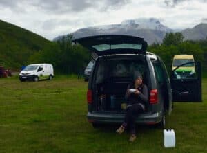 Camping breakfast in Iceland