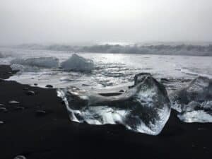 Diamond beach in fog