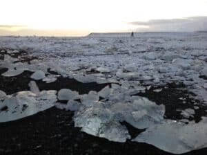 Diamond beach in the winter