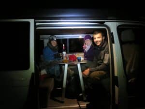 Dinner in the 4x4 Camper