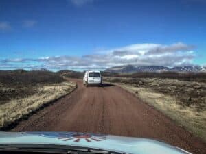 Driving in Reykjanes peninsula