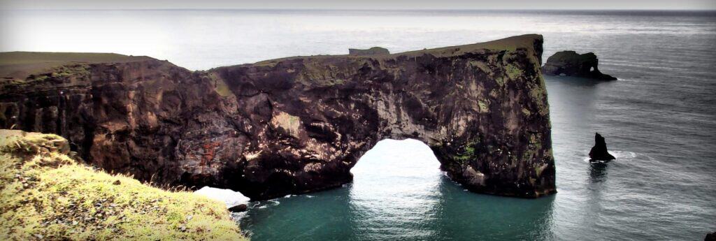 Cliffs at dyrhólaey in iceland