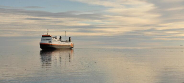 Ferry sailing in iceland