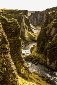 Fjaðrárgljúfur Canyon in autumn