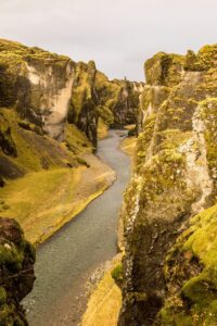 Fjaðrárgljúfur Canyon in the fall