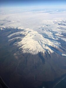 Flying over Iceland