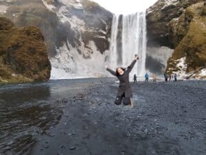 Fun at Skógafoss