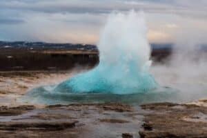 Geyser blowing