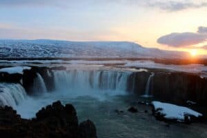 Goðafoss in sunset