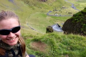 Hiking above the campsite