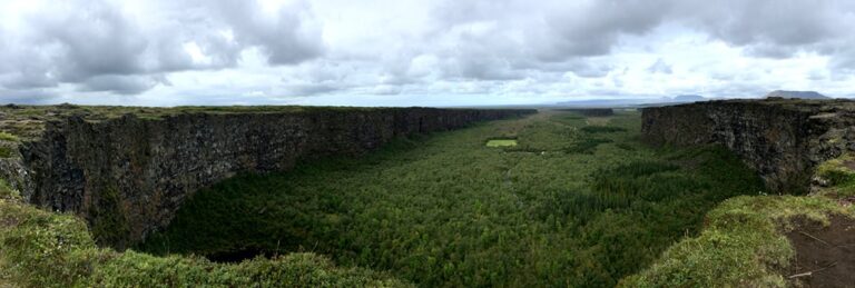 View of Ásbyrgi Canyon