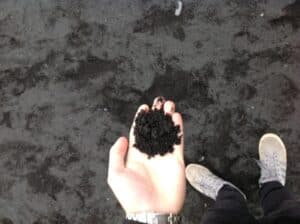 Iceland's black sand