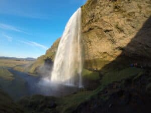 In front of Seljalandsfoss