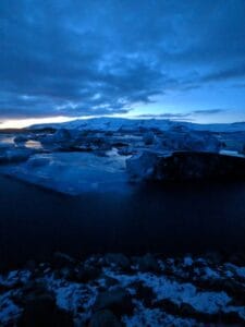 Jökulsárlón in dusk