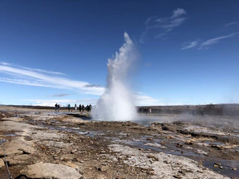the Geysir hot springs in Iceland