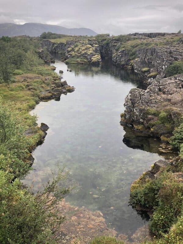 The two submerged rifts within the park, Davíðsgjá and Silfra.