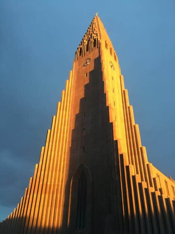 Hallgrimskirkja, Reykjavik, landmarks, basalt stone, Summer on the way