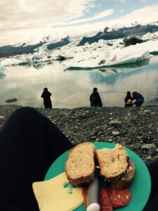 Lunch by the glacial lagoon