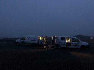 Nighttime by the campsite