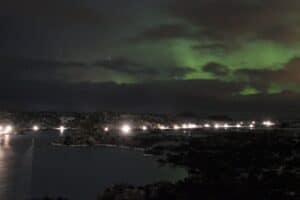 Northern lights by the Blue Lagoon