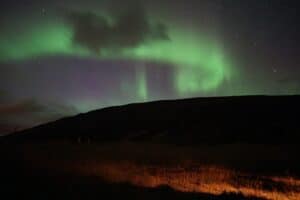 Northern lights while camping