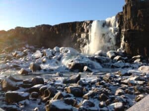 Öxaráfoss in winter