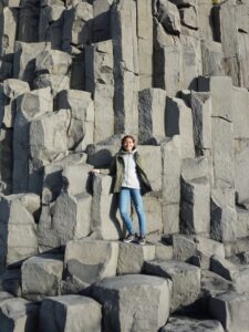 Posing on Basalt columns