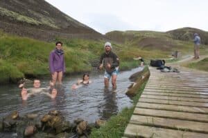 Reykjadalur valley hot spring