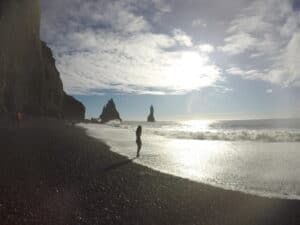 Reynisdrangar in the distance