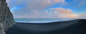 Reynisfjara black sand beach in the morning