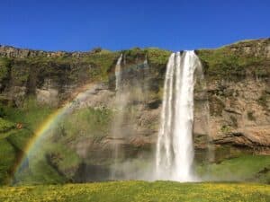 Seljalandsfoss in the sun