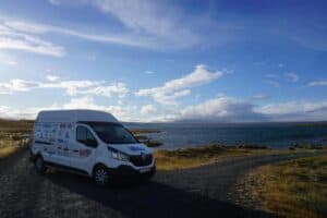 September camping van Iceland
