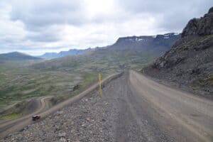 Serpentine roads in Iceland