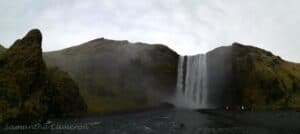 Skógafoss waterfall in October Skógafoss waterfall in October
