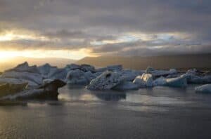 Sunset at Jökulsárlón Sunset at Jökulsárlón