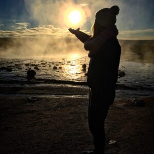 Sunset by Geysir