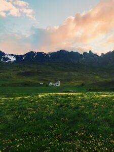 Sunset in Öxnadalur