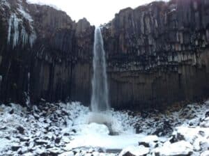 Svartifoss in winter