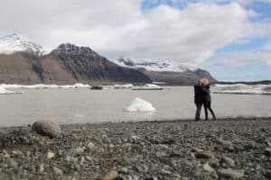 Svínafellsjökull glacier in spring
