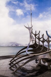 The Sun Voyager sculpture in Reykjavik