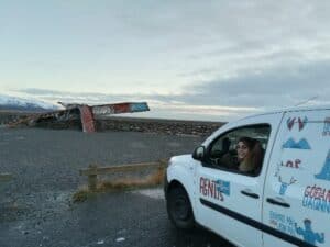 The destroyed bridge