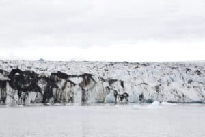 The glacier breaking down in Jökulsárlón